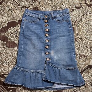 Rockids Denim Button-Front Skirt size 8/10